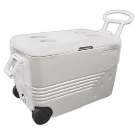 CAMPCOOL ΨΥΓΕΙΟ ΦΟΡΗΤΟ 120Lt. ΜΕ ΡΟΔΕΣ ΚΑΙ ΧΕΙΡΟΛΑΒΕΣ ΜΕΤΑΦΟΡΑΣ