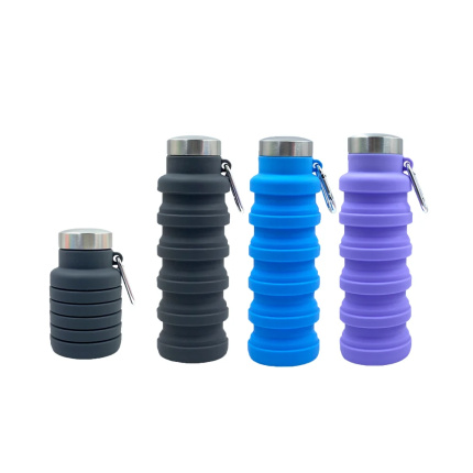 CAMPCOOL ΜΠΟΥΚΑΛΙ ΣΙΛΙΚΟΝΗΣ 355ml ΠΤΥΣΣΟΜΕΝΟ ΜΕ ΚΛΕΙΣΤΡΟ-ΔΙΑΦΟΡΑ ΧΡΩΜΑΤΑ
