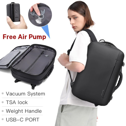 Bange® Σακίδιο Πλάτης Vacuum Tsa Lock με ζυγαριά 36L Laptop 17,3” 36LT 1909-8 Μαύρο