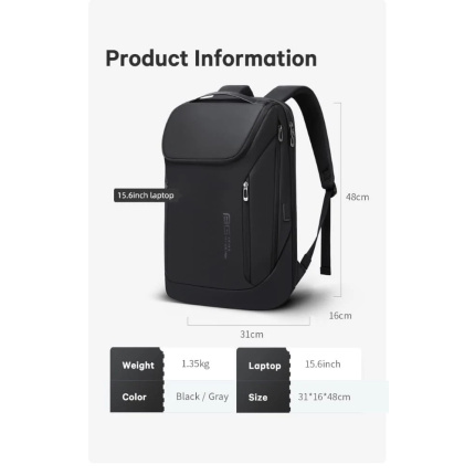 Bange® Σακίδιο πλάτης 24LT Laptop 15,6” 2517 Mαύρο