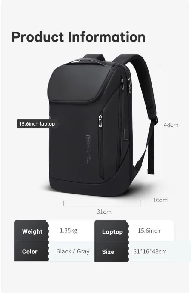 Bange® Σακίδιο πλάτης 24LT Laptop 15,6” 2517 Mαύρο Bange® Σακίδιο πλάτης 24LT Laptop 15,6” 2517 Mαύρο