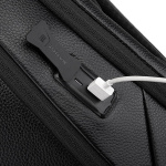 Bange® Δερμάτινο Σακίδιο πλάτης 24LT Laptop 15,6” 6623 Μαύρο - Image 4