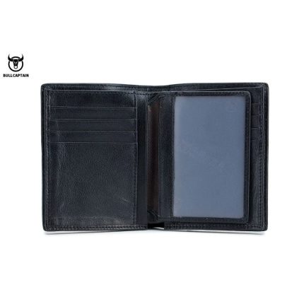 Bull Captain® Δερμάτινο πορτοφόλι QB-027 Μαύρο
