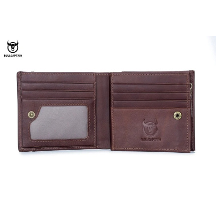 Bull Captain® Δερμάτινο πορτοφόλι QB-H 038 Καφέ